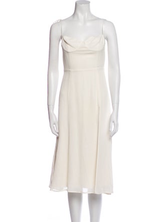 Reformation Square Neckline Midi Length Dress