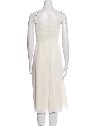 Reformation Square Neckline Midi Length Dress