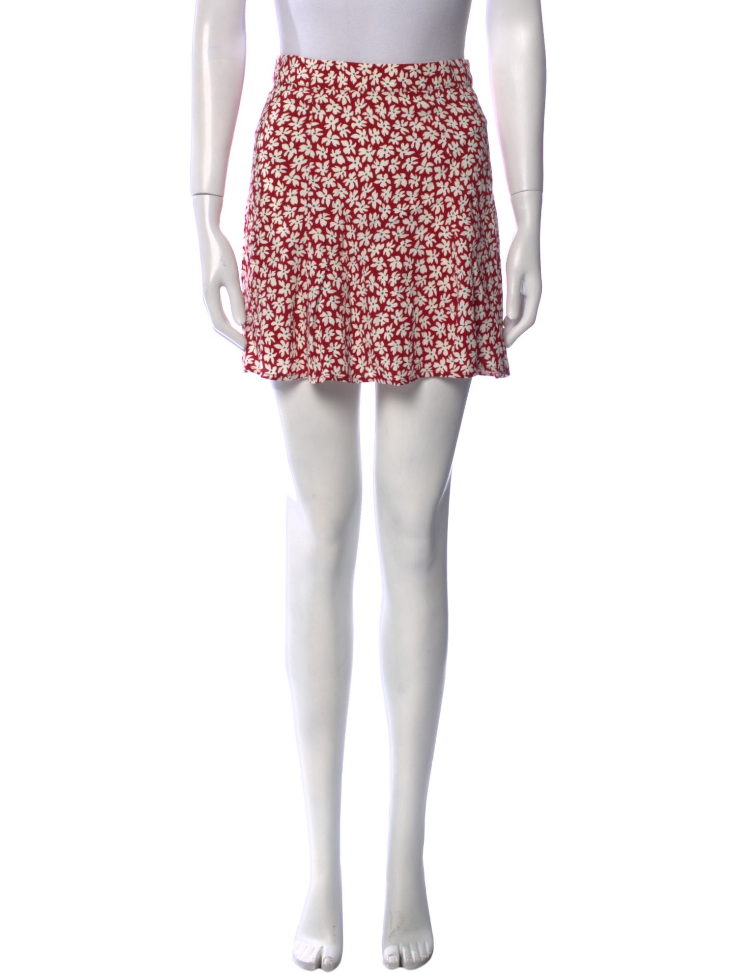 Reformation Floral Print Mini Skirt