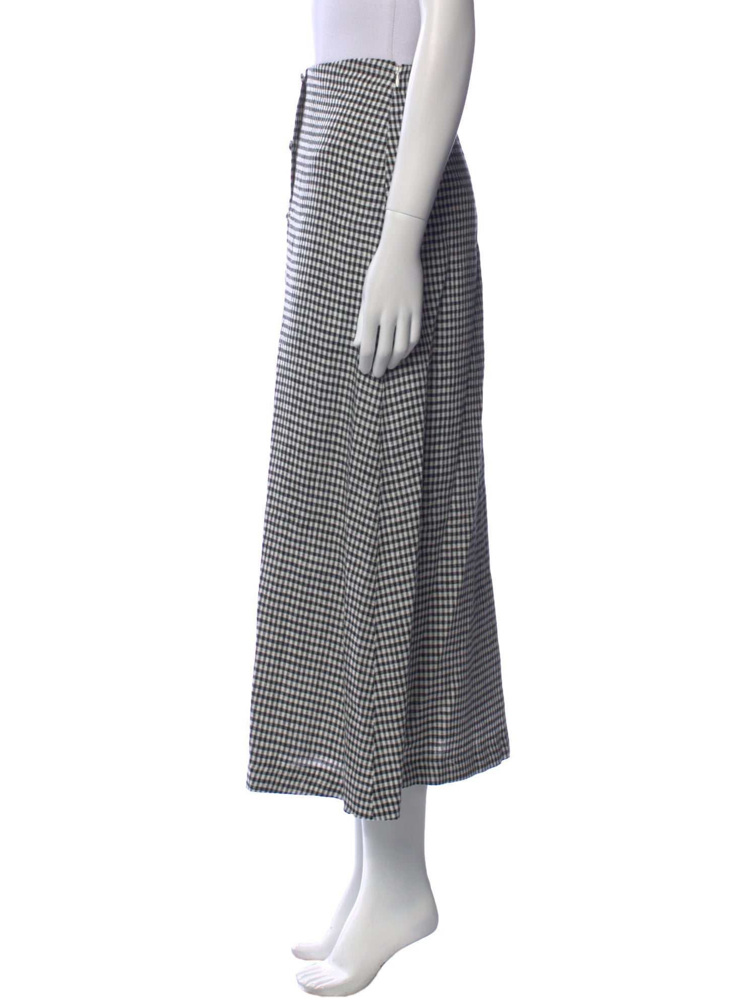 Reformation Plaid Print Midi Length Skirt