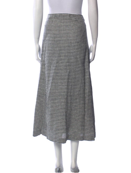 Reformation Plaid Print Midi Length Skirt