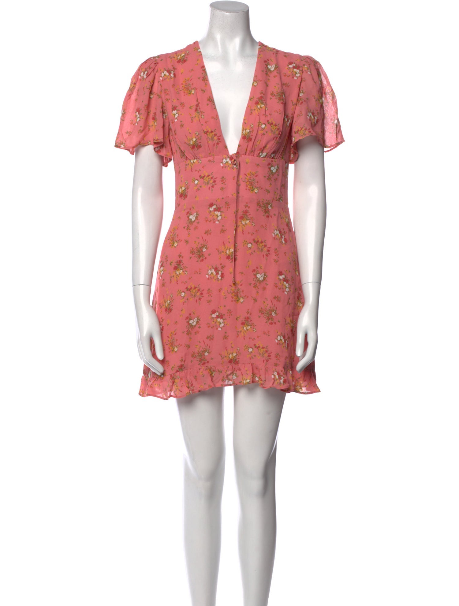 Reformation Floral Print Mini Dress