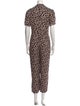 Reformation Floral Print V-Neck Jumpsuit