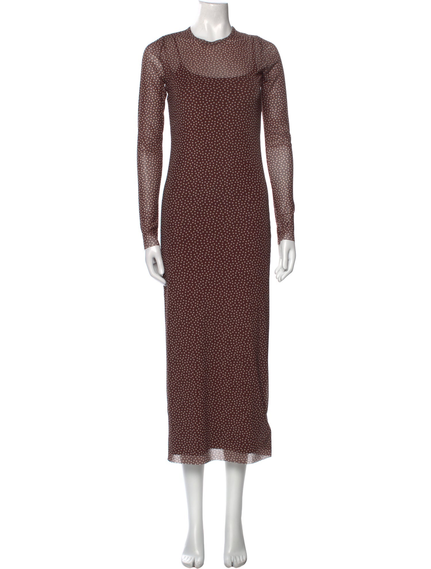 Reformation Polka Dot Print Long Dress