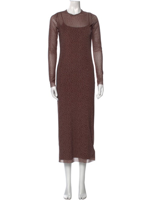 Reformation Polka Dot Print Long Dress