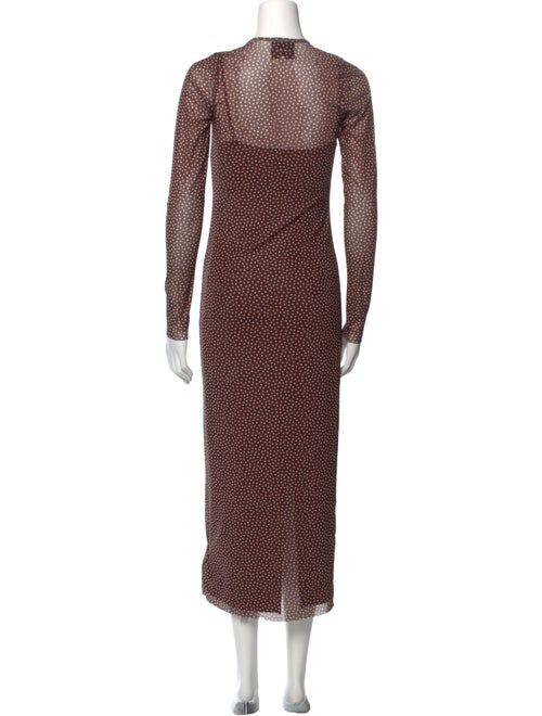 Reformation Polka Dot Print Long Dress