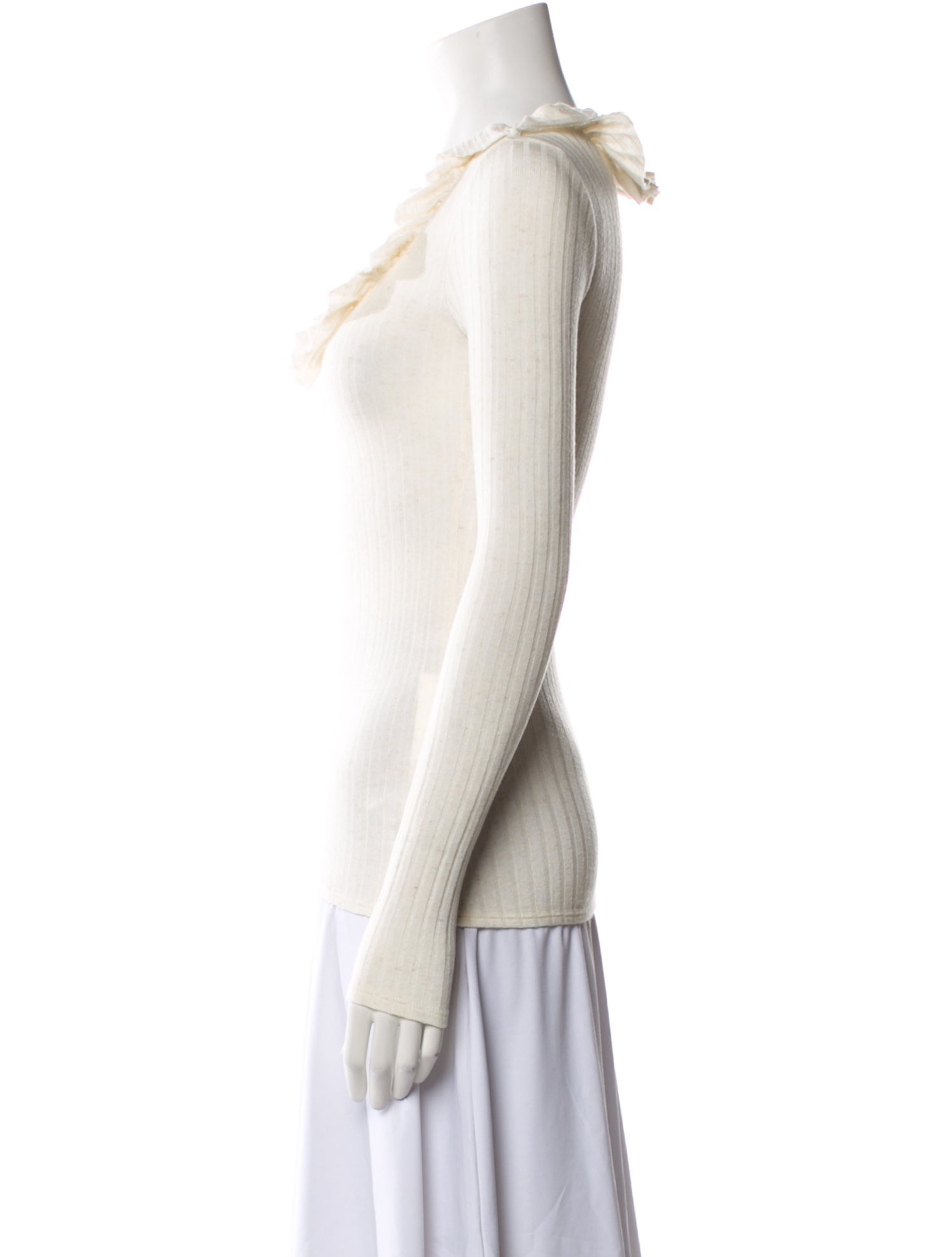 Reformation Scoop Neck Long Sleeve Top