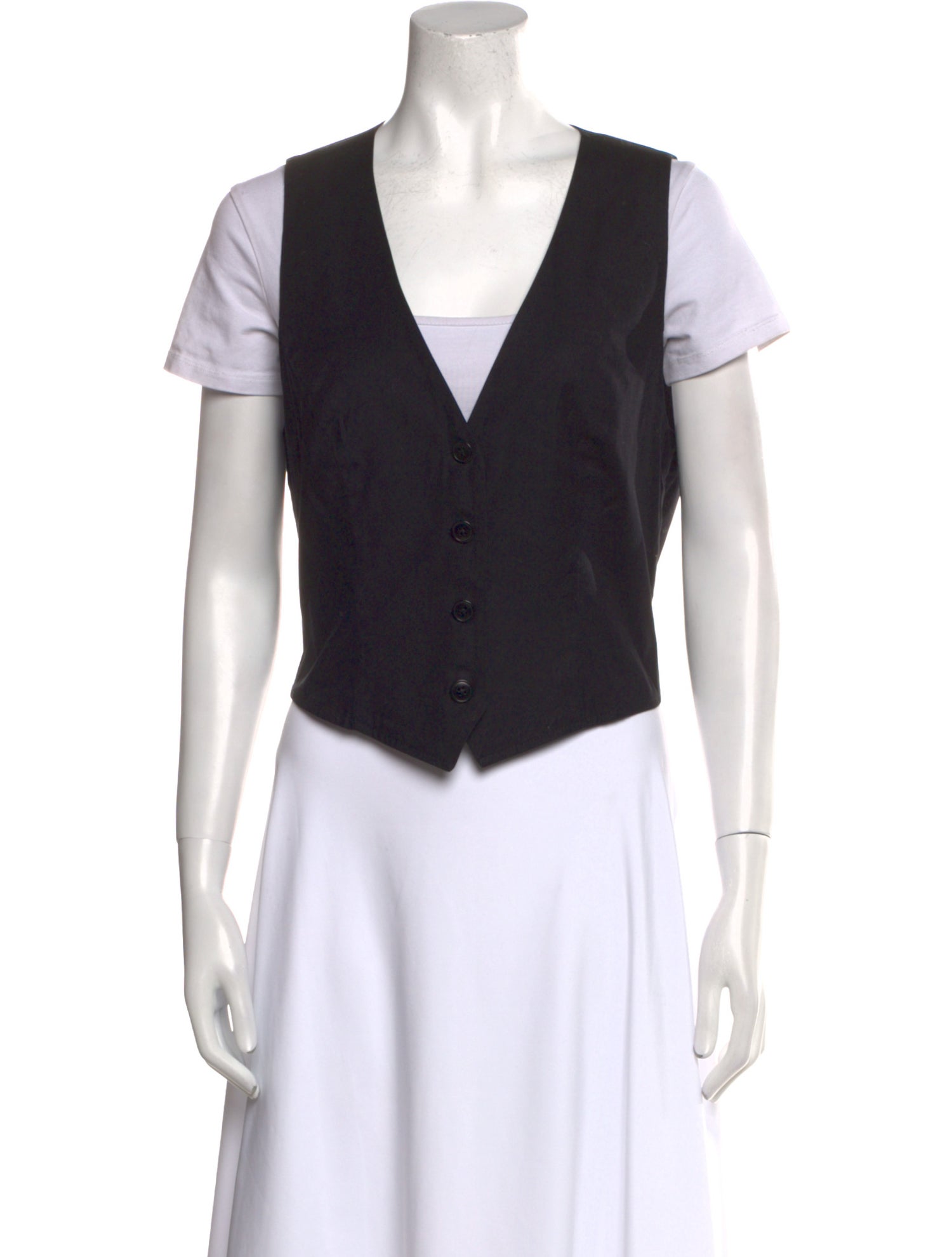 Reformation V-Neck Short Sleeve Crop Top