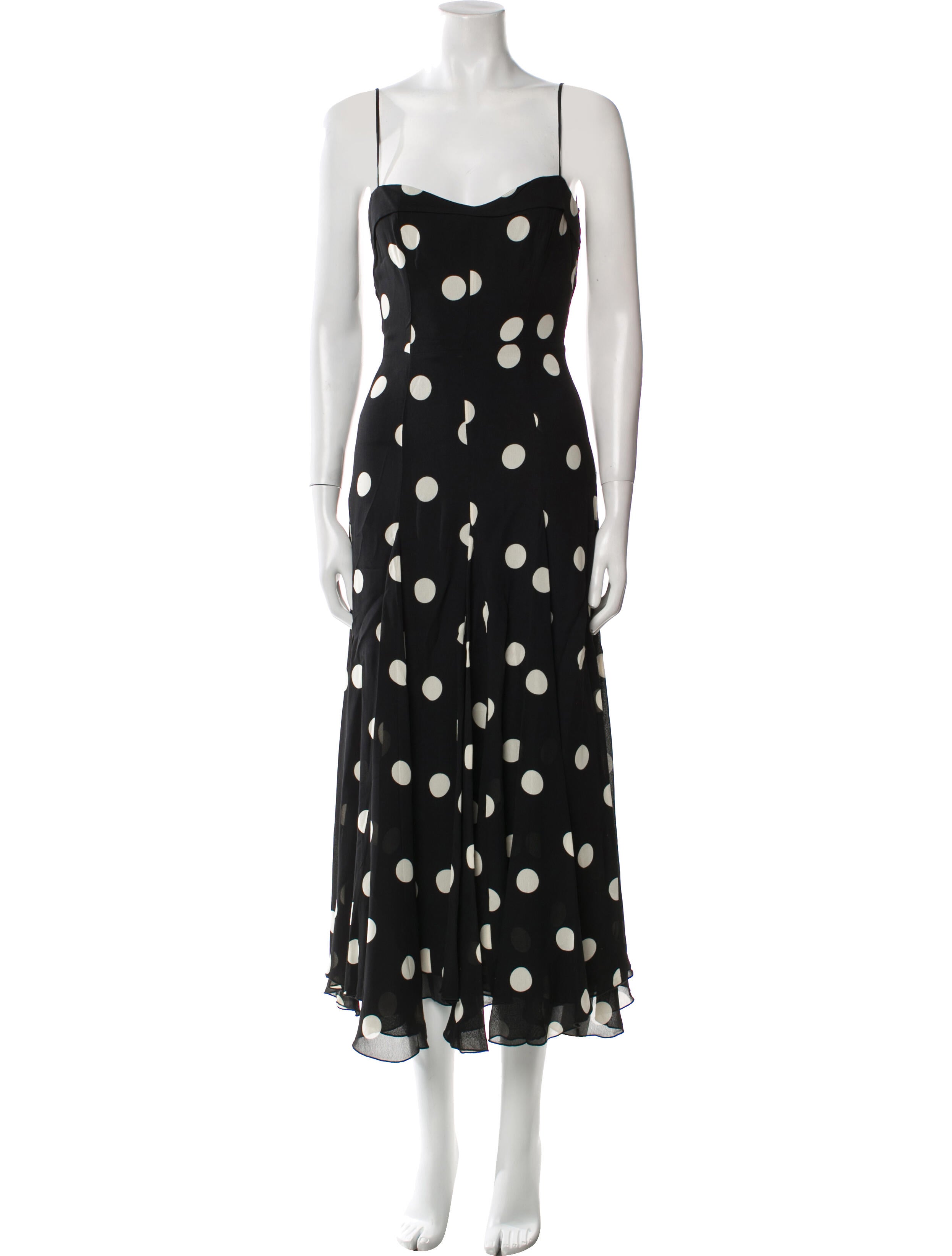 Reformation Polka Dot Print Long Dress
