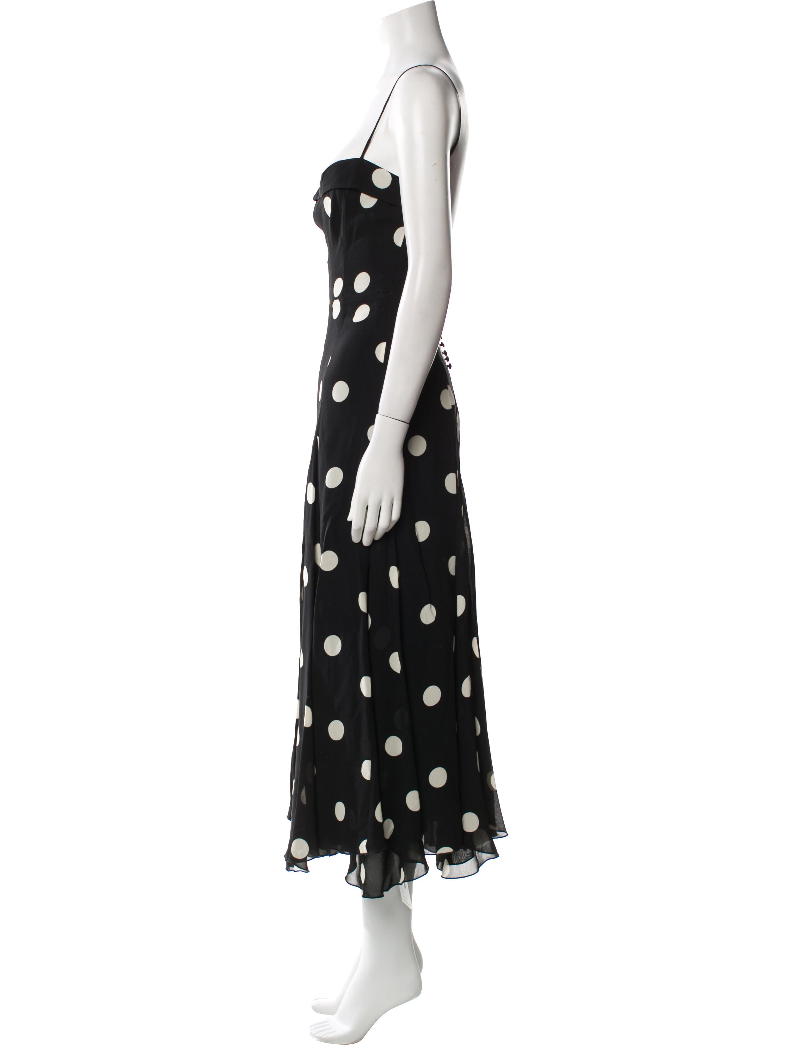 Reformation Polka Dot Print Long Dress