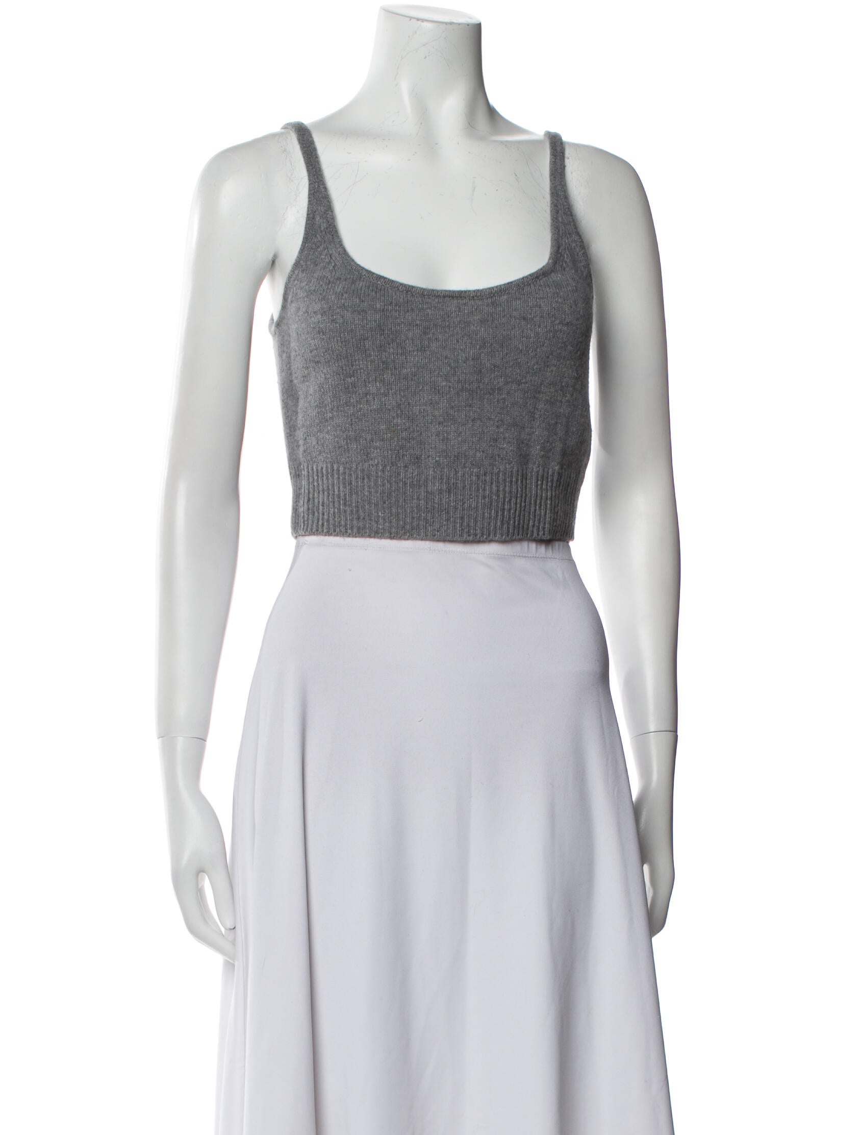 Reformation Cashmere Square Neckline Crop Top