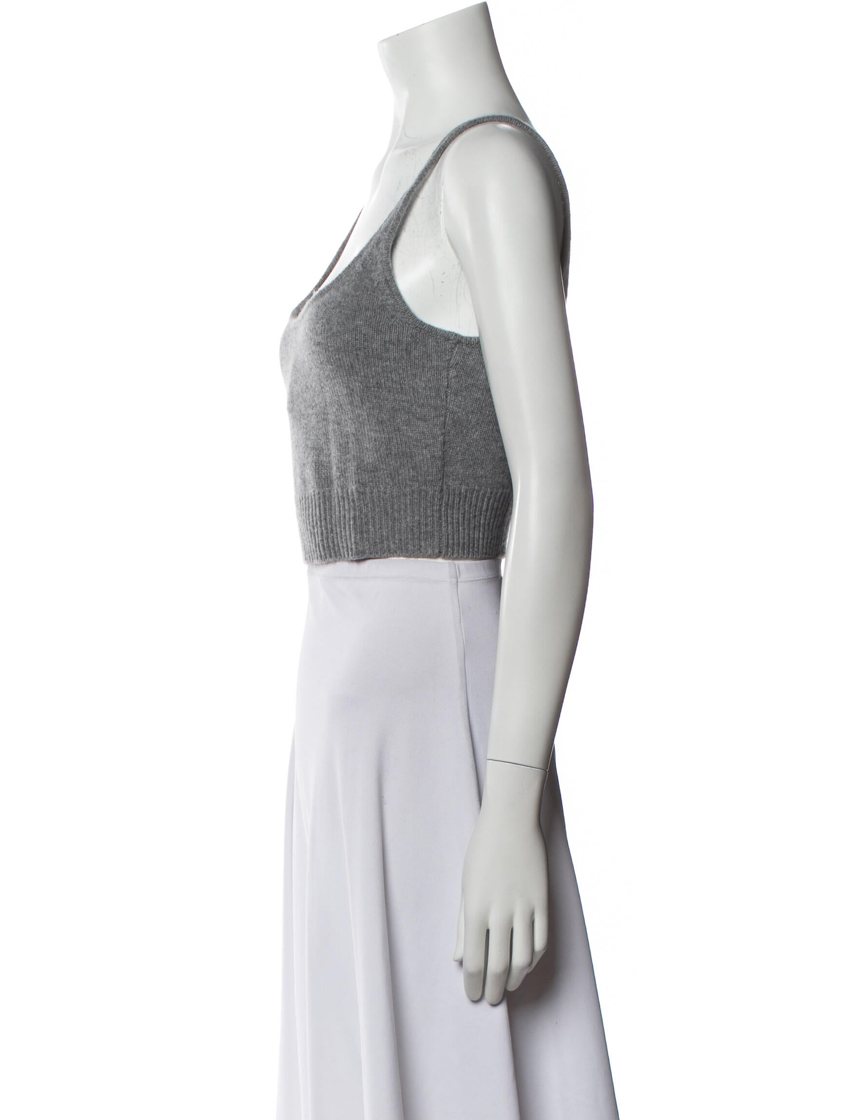 Reformation Cashmere Square Neckline Crop Top