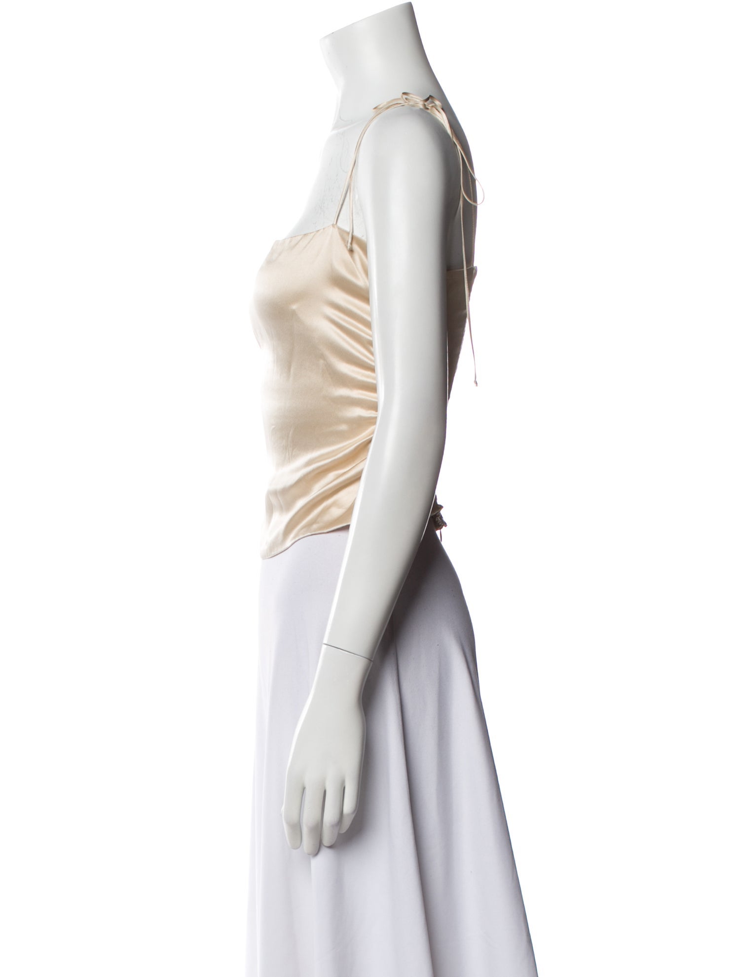 Reformation Silk Square Neckline Crop Top