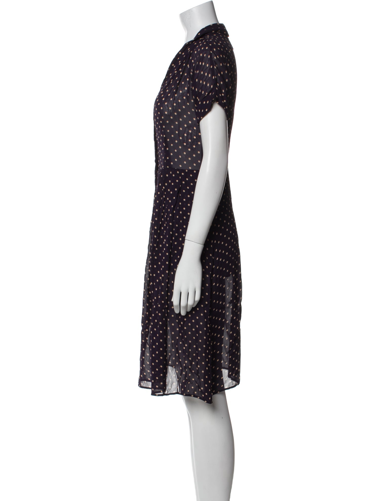 Reformation Polka Dot Print Knee-Length Dress
