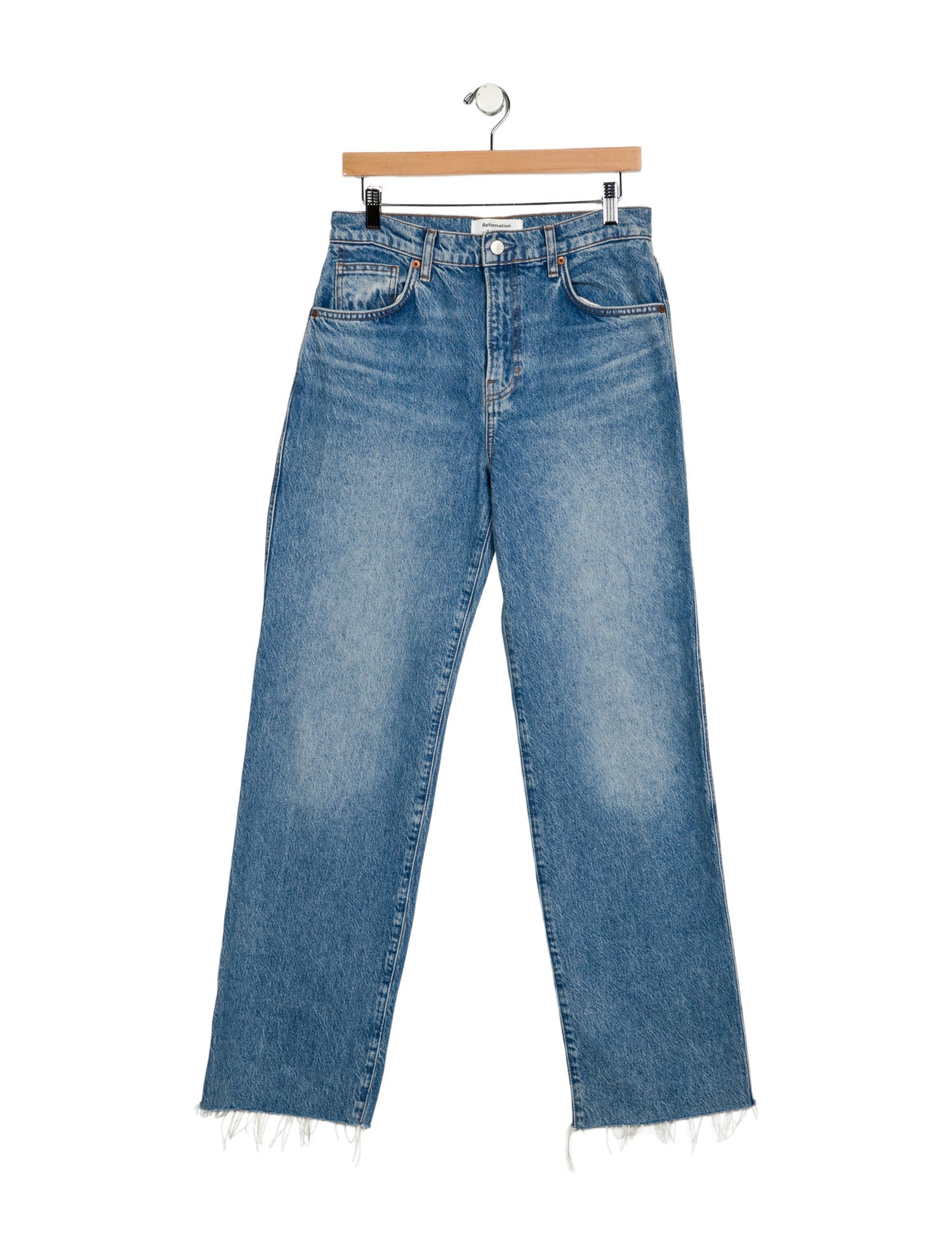 Reformation Mid-Rise Straight Leg Jeans