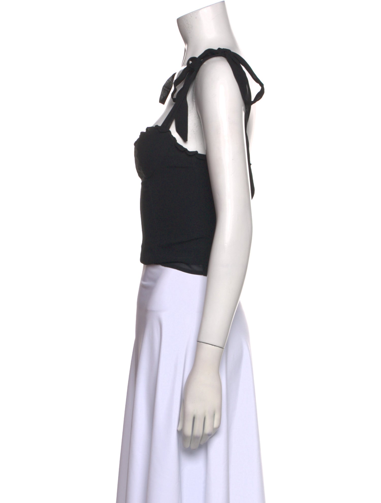 Reformation Linen Square Neckline Crop Top