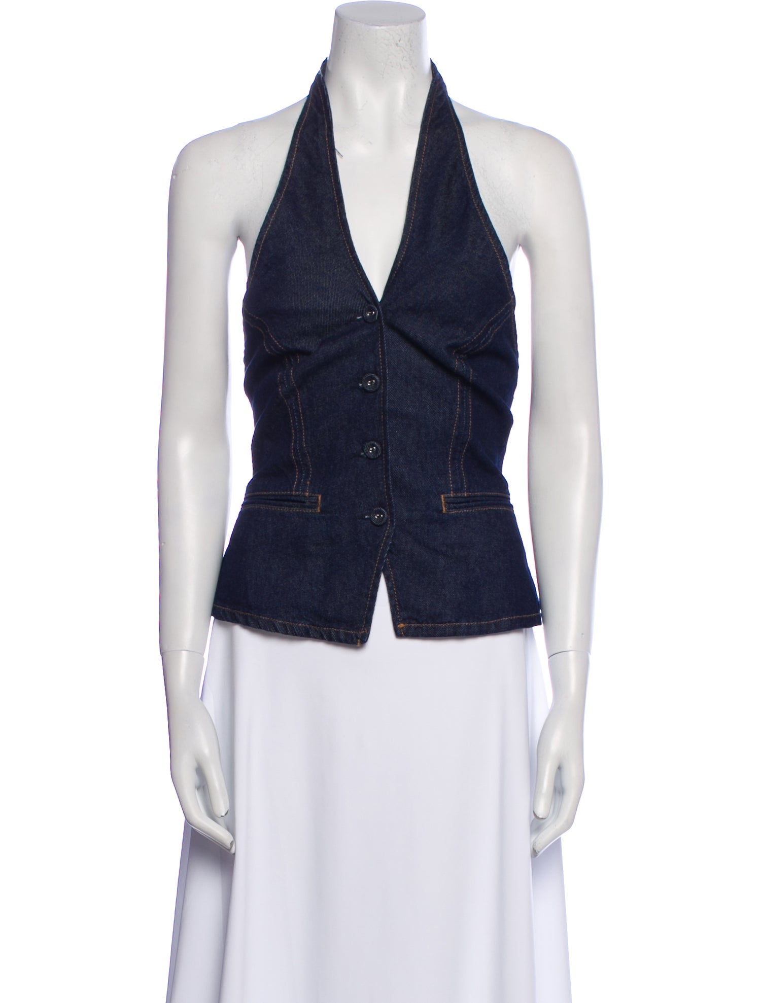 Reformation Halterneck Sleeveless Crop Top