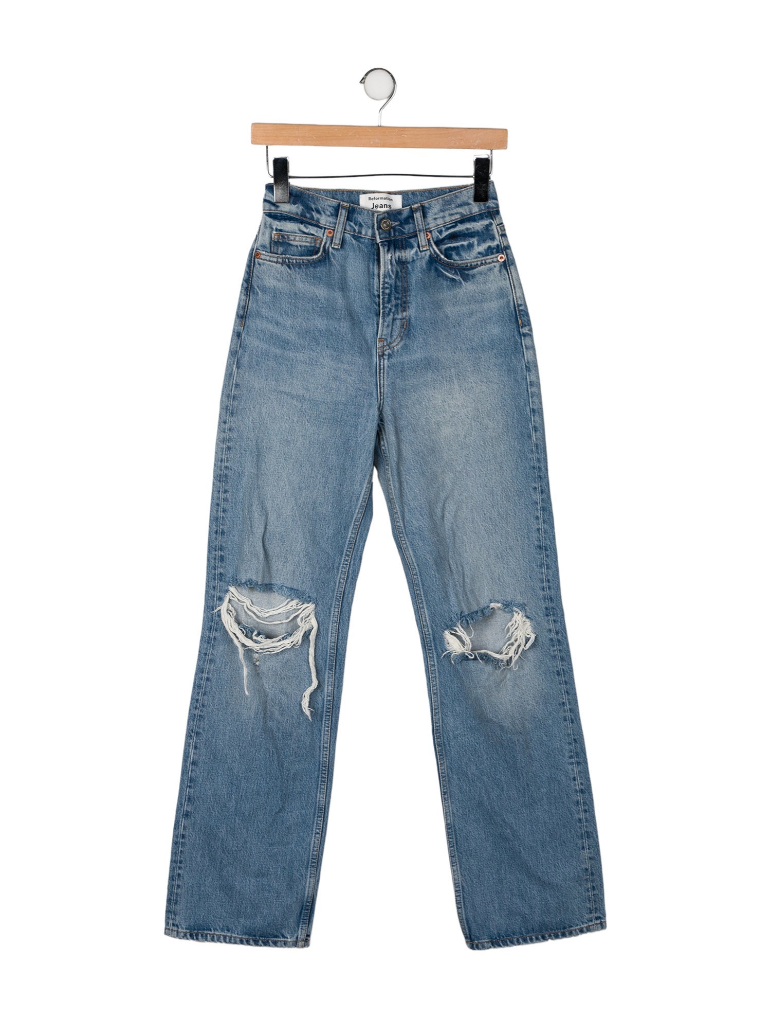 Reformation Mid-Rise Straight Leg Jeans