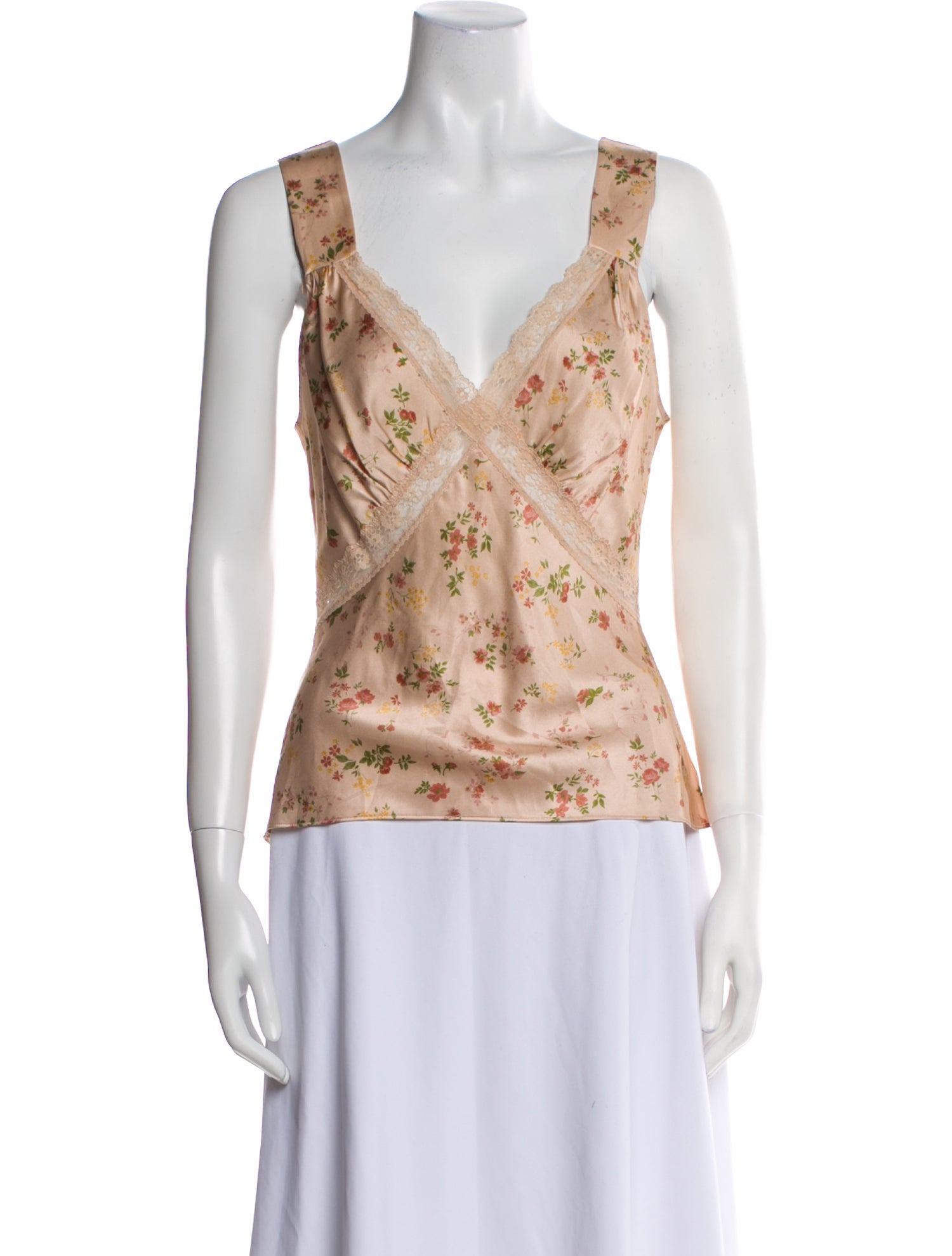 Reformation Silk Floral Print Top