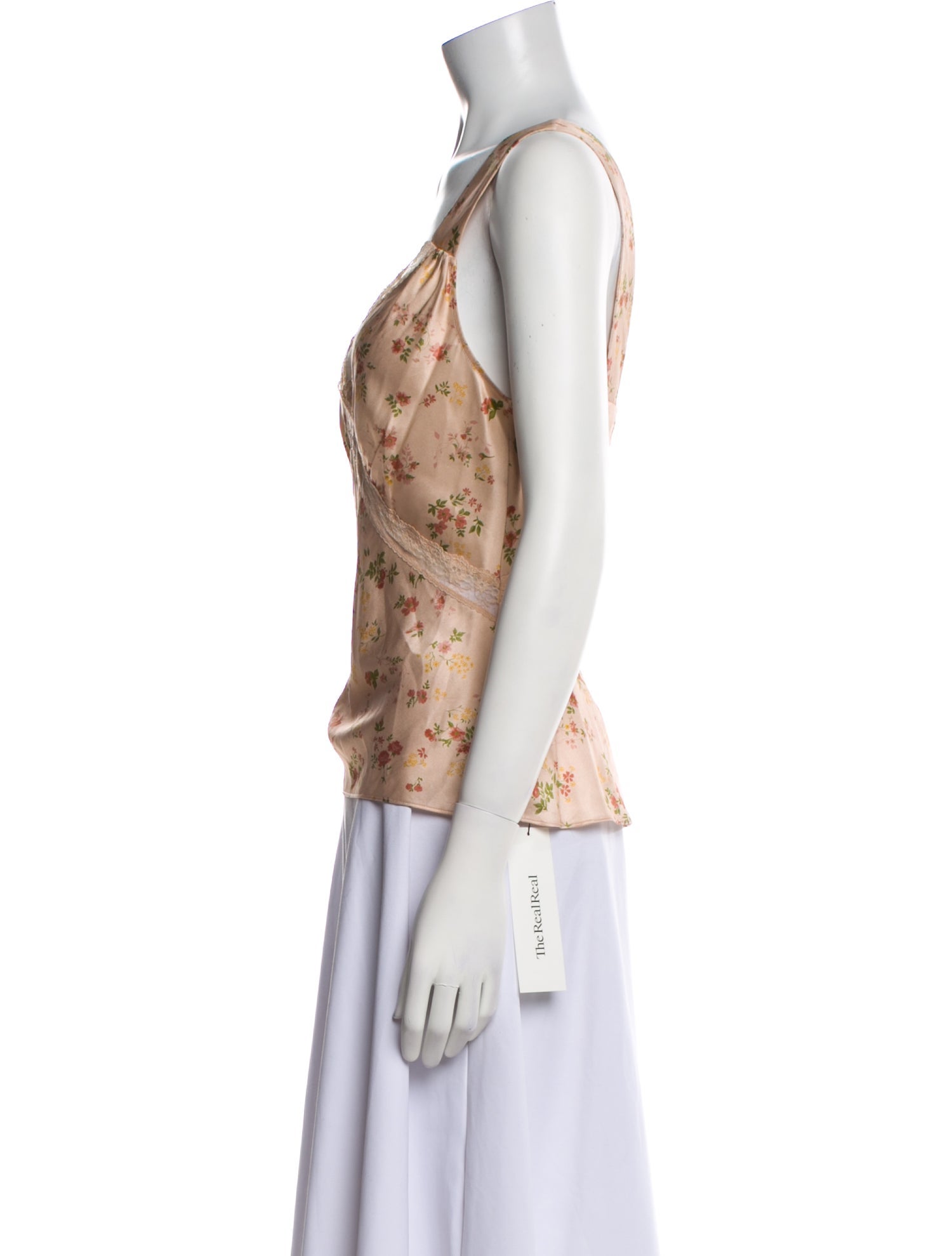 Reformation Silk Floral Print Top