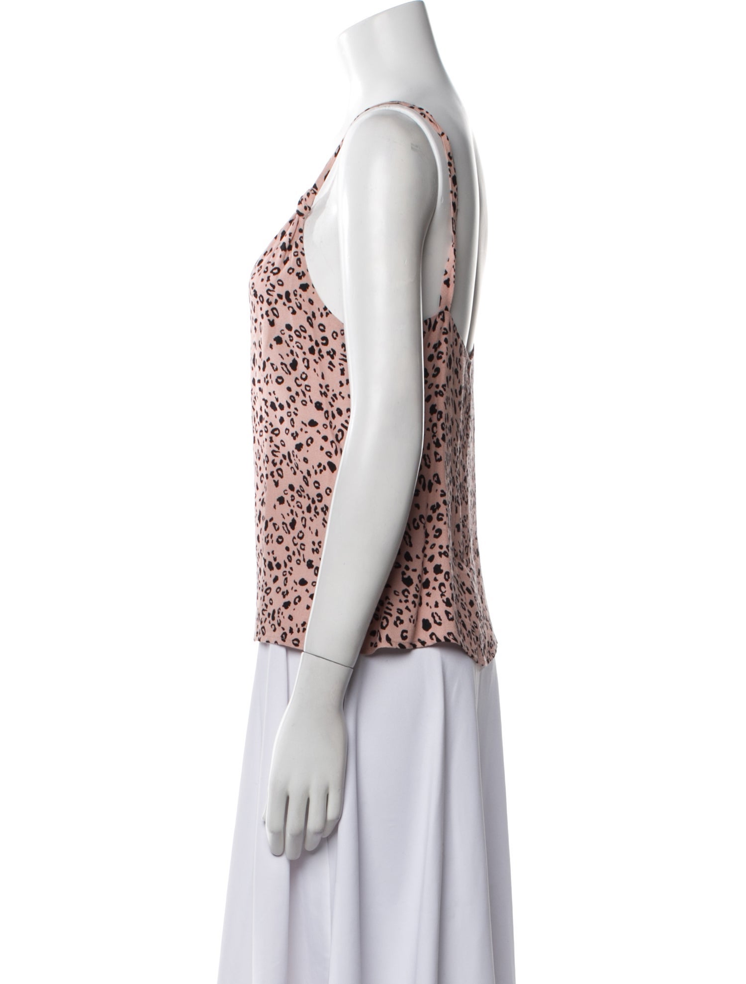 Reformation Animal Print V-Neck Top