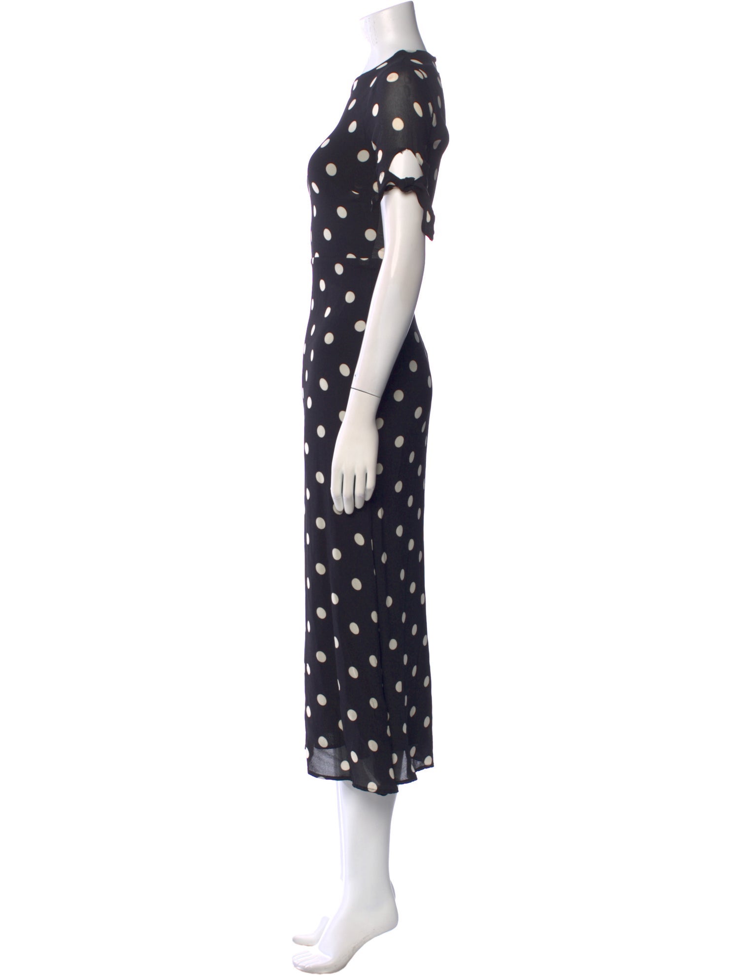 Reformation Polka Dot Print Long Dress
