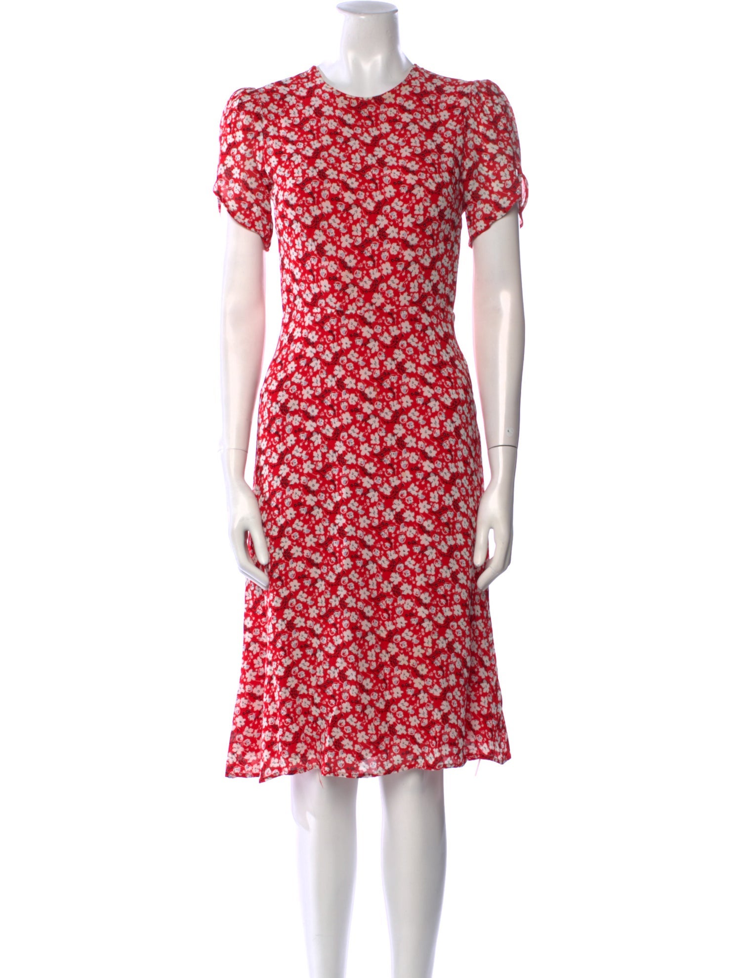 Reformation Floral Print Midi Length Dress