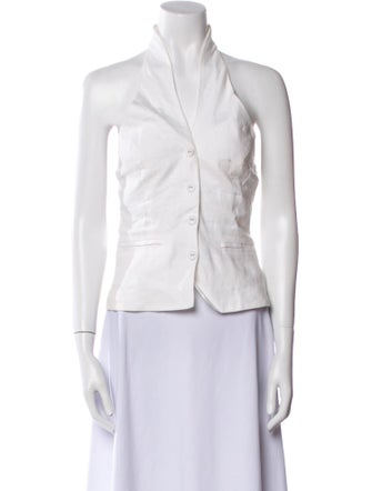 Reformation Linen Halterneck Top