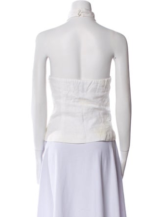 Reformation Linen Halterneck Top