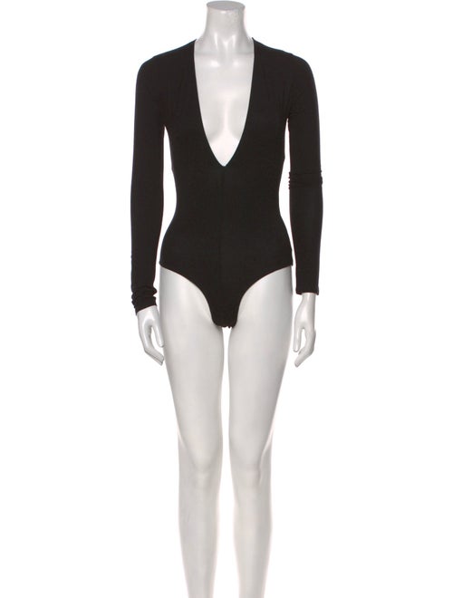 Reformation V-Neck Long Sleeve Bodysuit