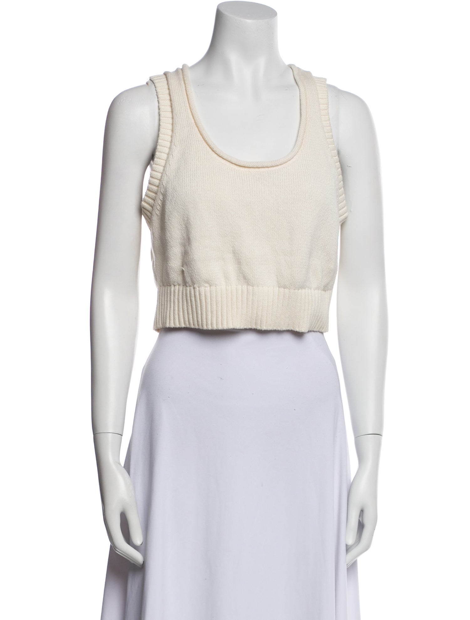Reformation Scoop Neck Sleeveless Crop Top