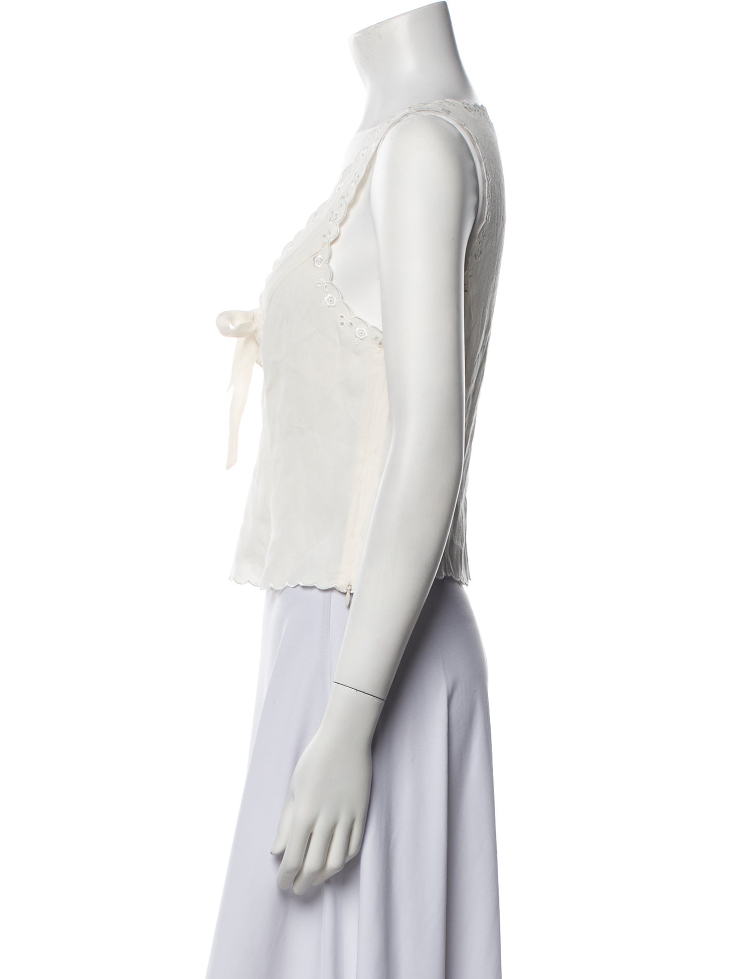 Reformation V-Neck Sleeveless Crop Top