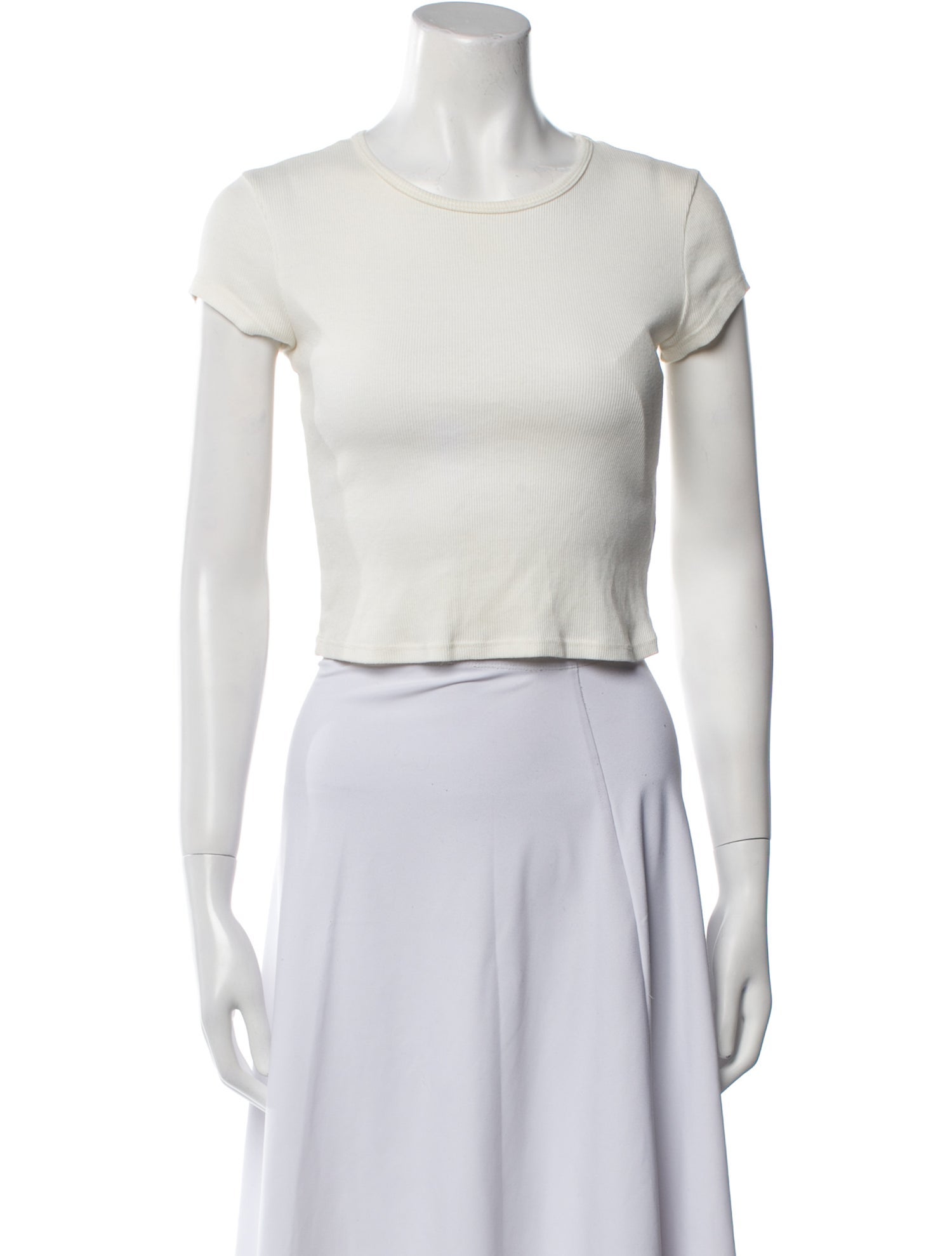 Reformation Crew Neck Short Sleeve Crop Top