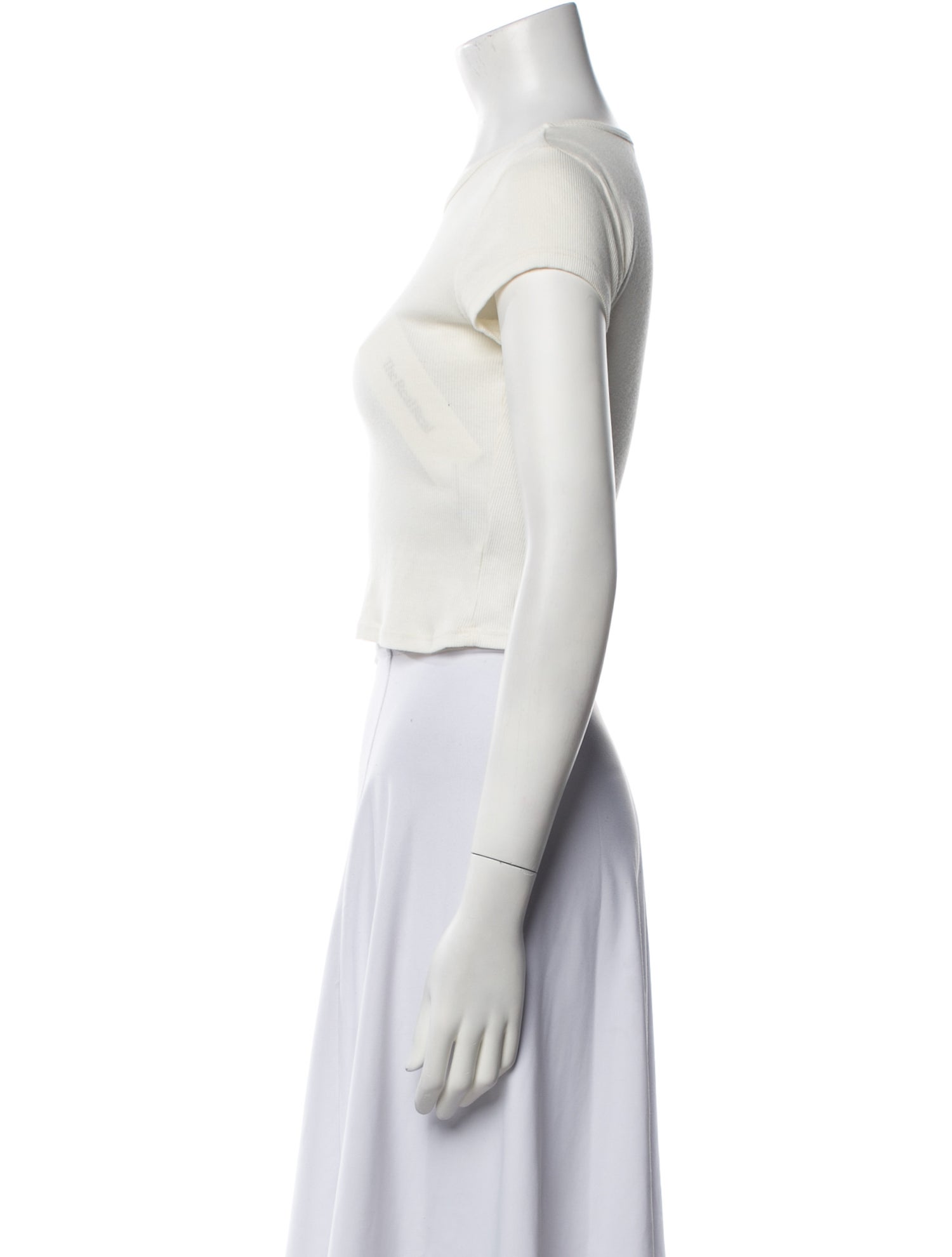 Reformation Crew Neck Short Sleeve Crop Top