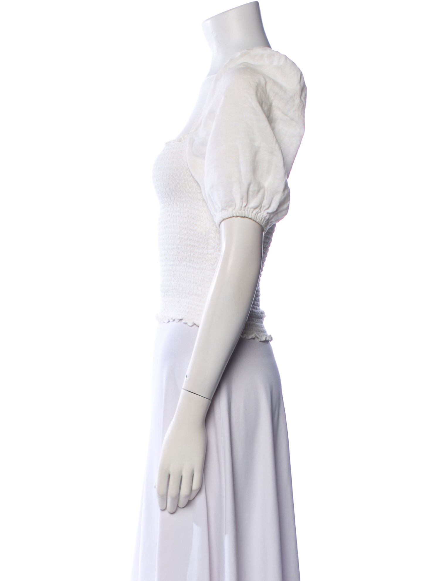 Reformation Linen Square Neckline Crop Top