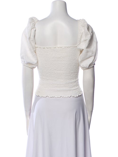 Reformation Linen Square Neckline Crop Top