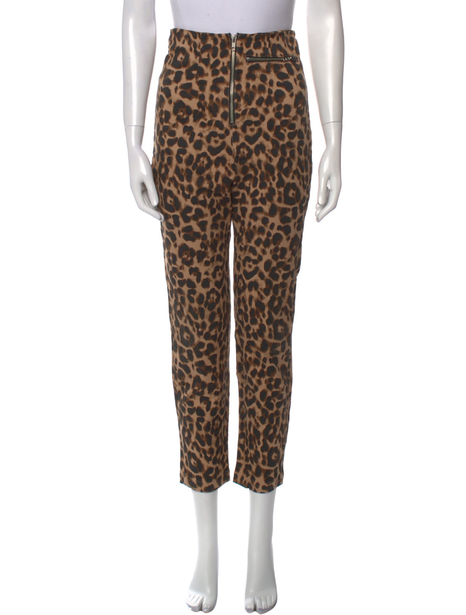 Reformation Animal Print Straight Leg Pants