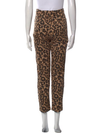 Reformation Animal Print Straight Leg Pants