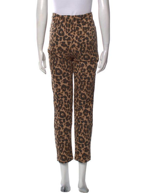 Reformation Animal Print Straight Leg Pants
