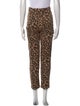 Reformation Animal Print Straight Leg Pants