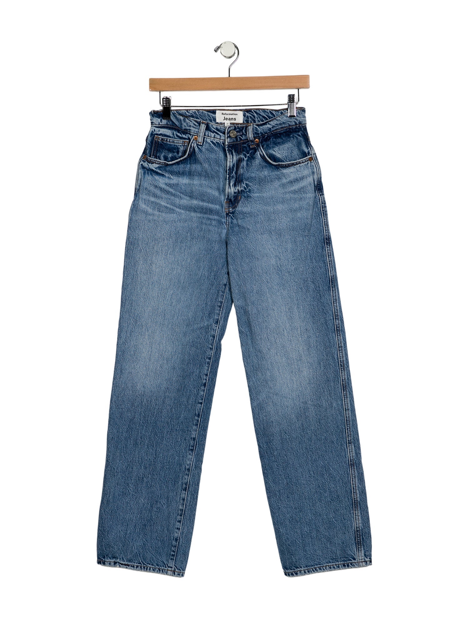 Reformation Mid-Rise Wide Leg Jeans