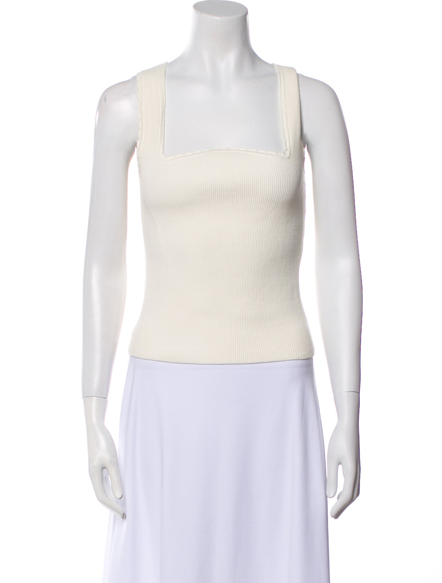 Reformation Square Neckline Sleeveless Crop Top