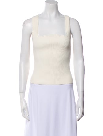 Reformation Square Neckline Sleeveless Crop Top