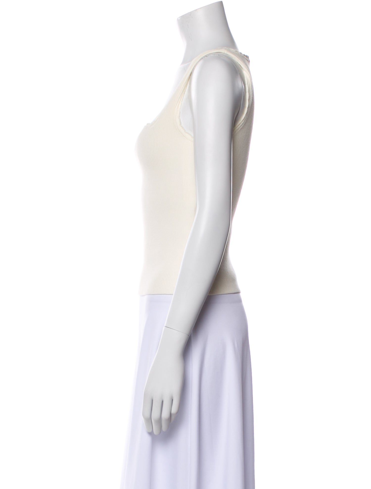 Reformation Square Neckline Sleeveless Crop Top