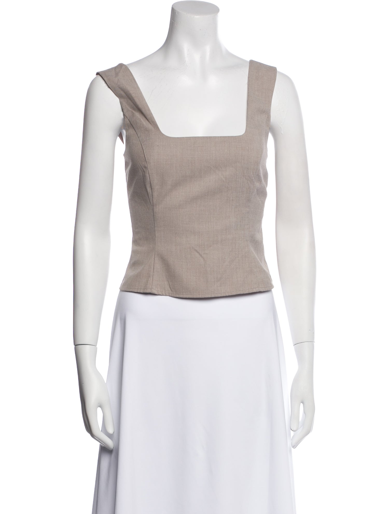 Reformation Square Neckline Sleeveless Crop Top