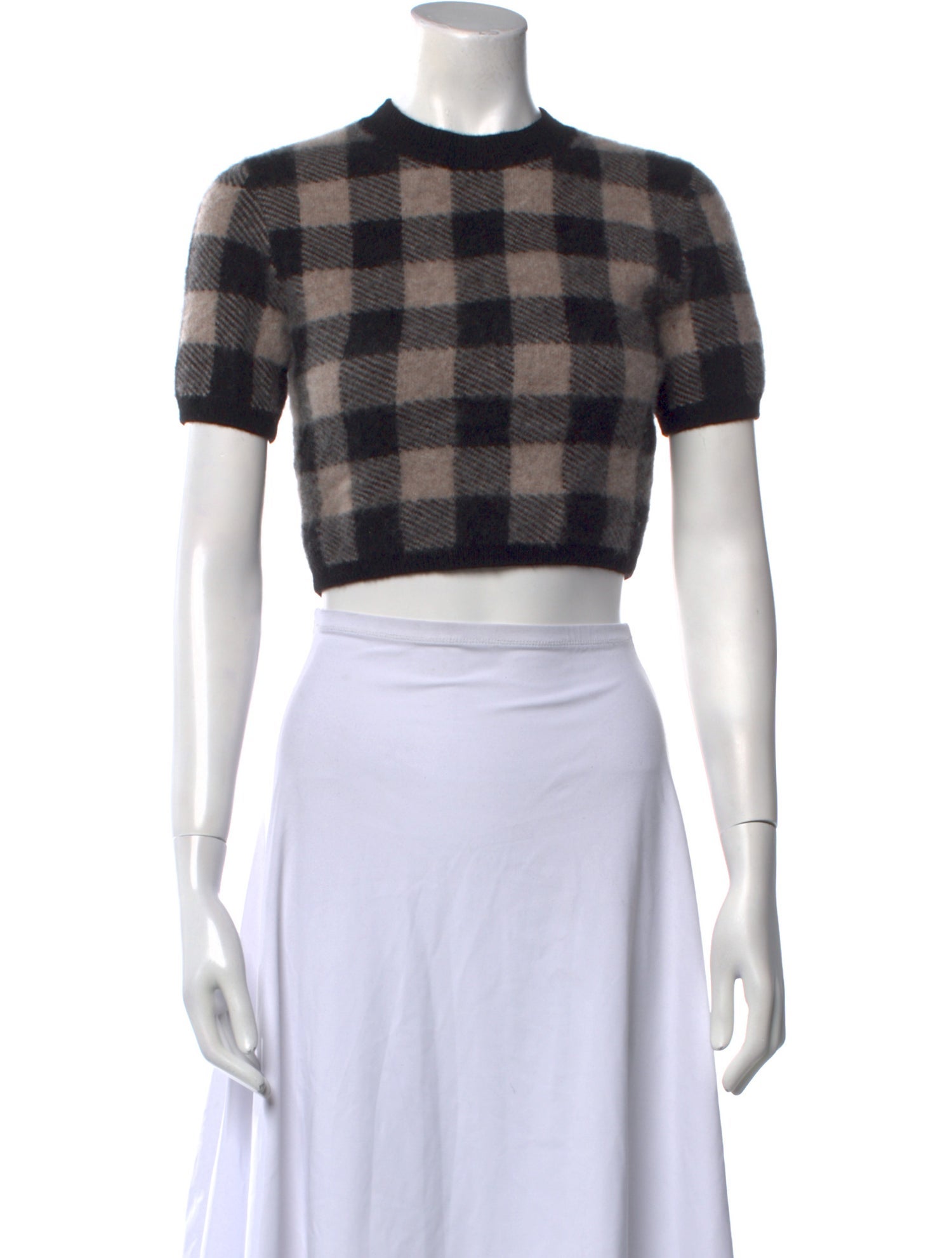 Reformation Cashmere Plaid Print Sweater