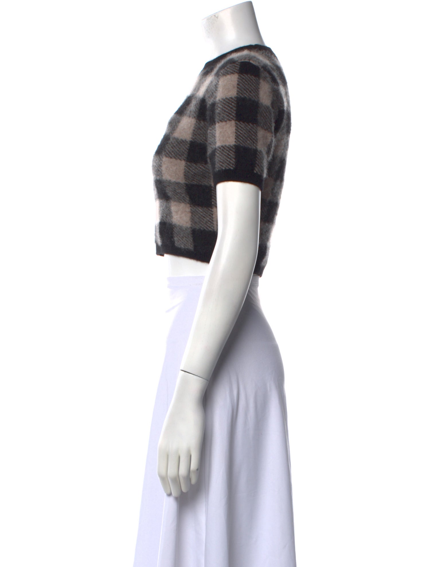 Reformation Cashmere Plaid Print Sweater