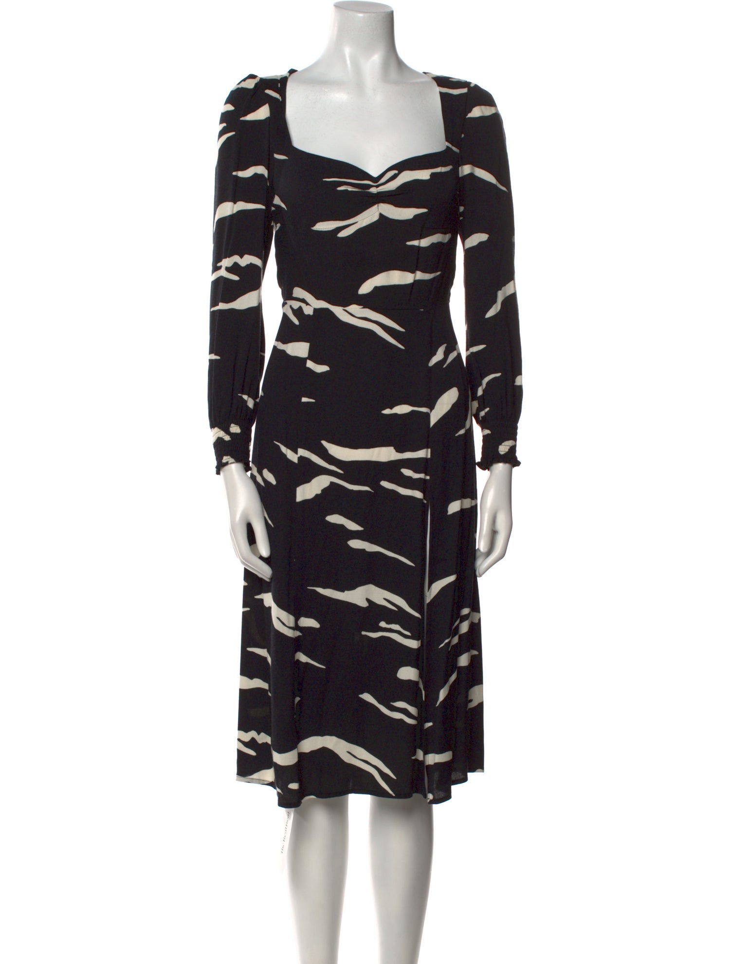 Reformation Animal Print Midi Length Dress