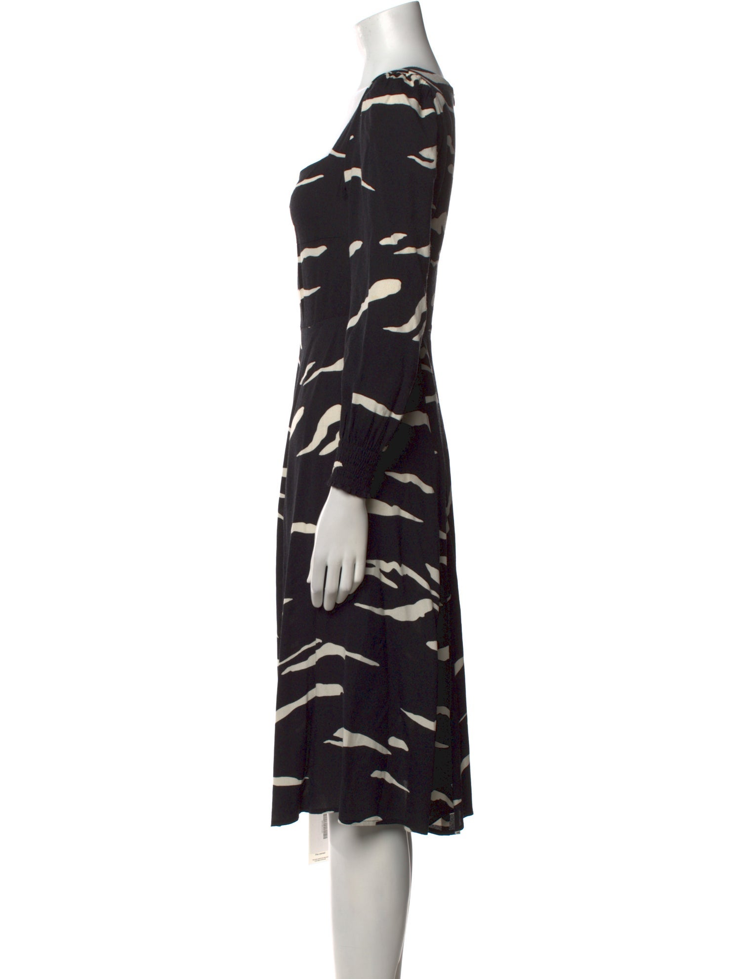 Reformation Animal Print Midi Length Dress