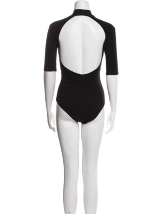 Reformation Mock Neck Three-Quarter Sleeve Bodysuit